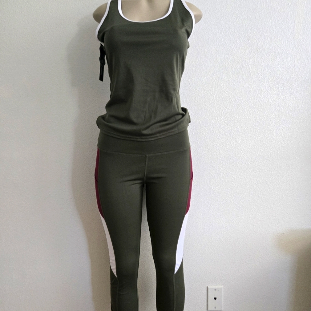 Olive Green Women's Activewear Set